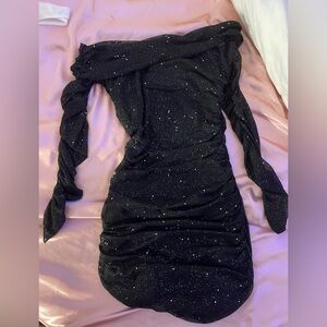 Elegant Black Glitter Dress